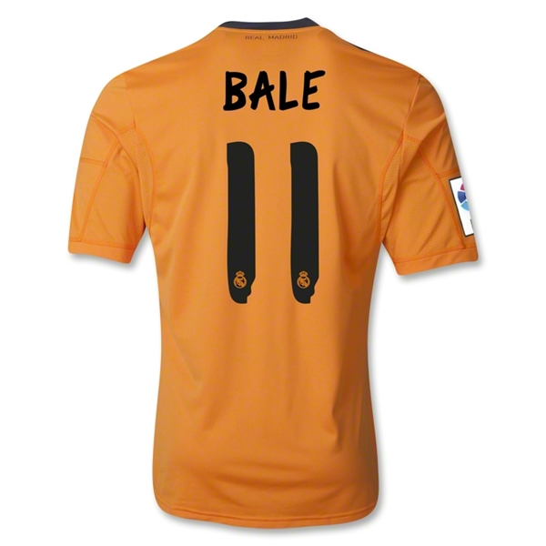 13-14 Real Madrid #11 BALE Away Orange Soccer Jersey Shirt